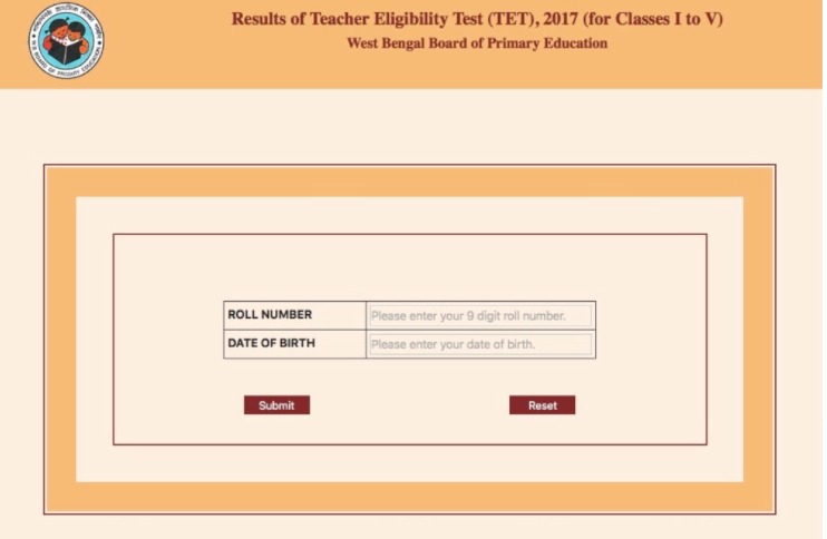 West Bengal Primary TET Result 2017 Merit List