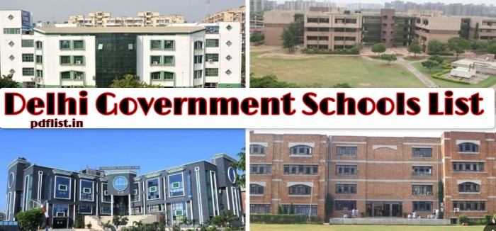 Delhi Government Schools List 2022 Zone Wise PDF